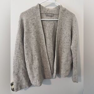 Everlane Twisted Wool Cardigan Sweater Boxy Heather Gray Women’s XS